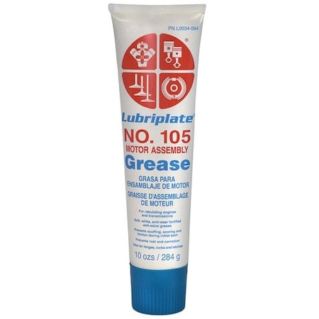 Lubriplate Calcium Complex Grease, Engine and Motor Parts, Tube, Solid NO.105 ASM 10OZ TUBE ; L0034-094